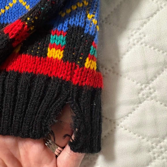 Vintage Sesame Street Elmo Colorblock Turtleneck Sweater - Picture 5 of 12
